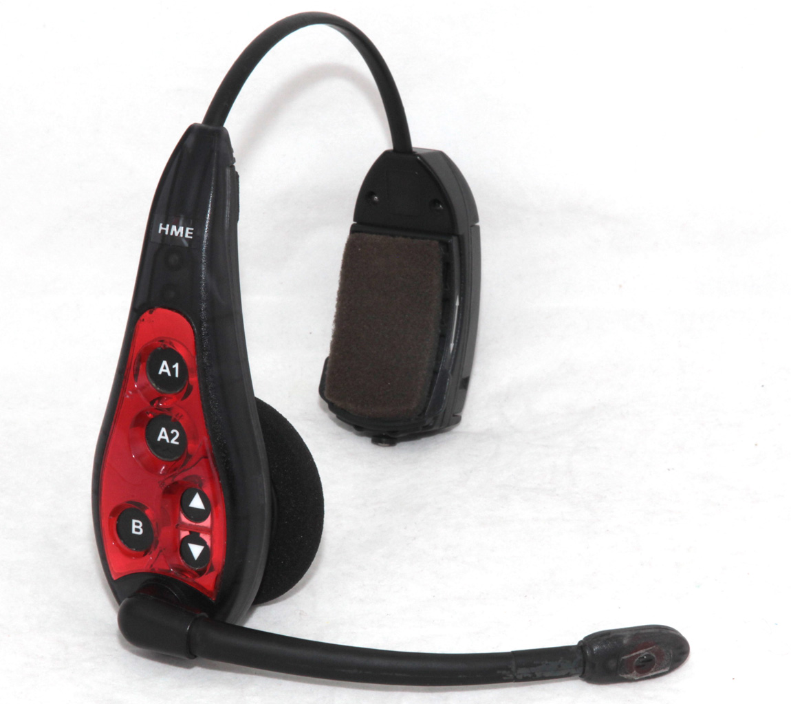 HME HS6000 RED Wireless Drive Thru Headset Works Great + Used